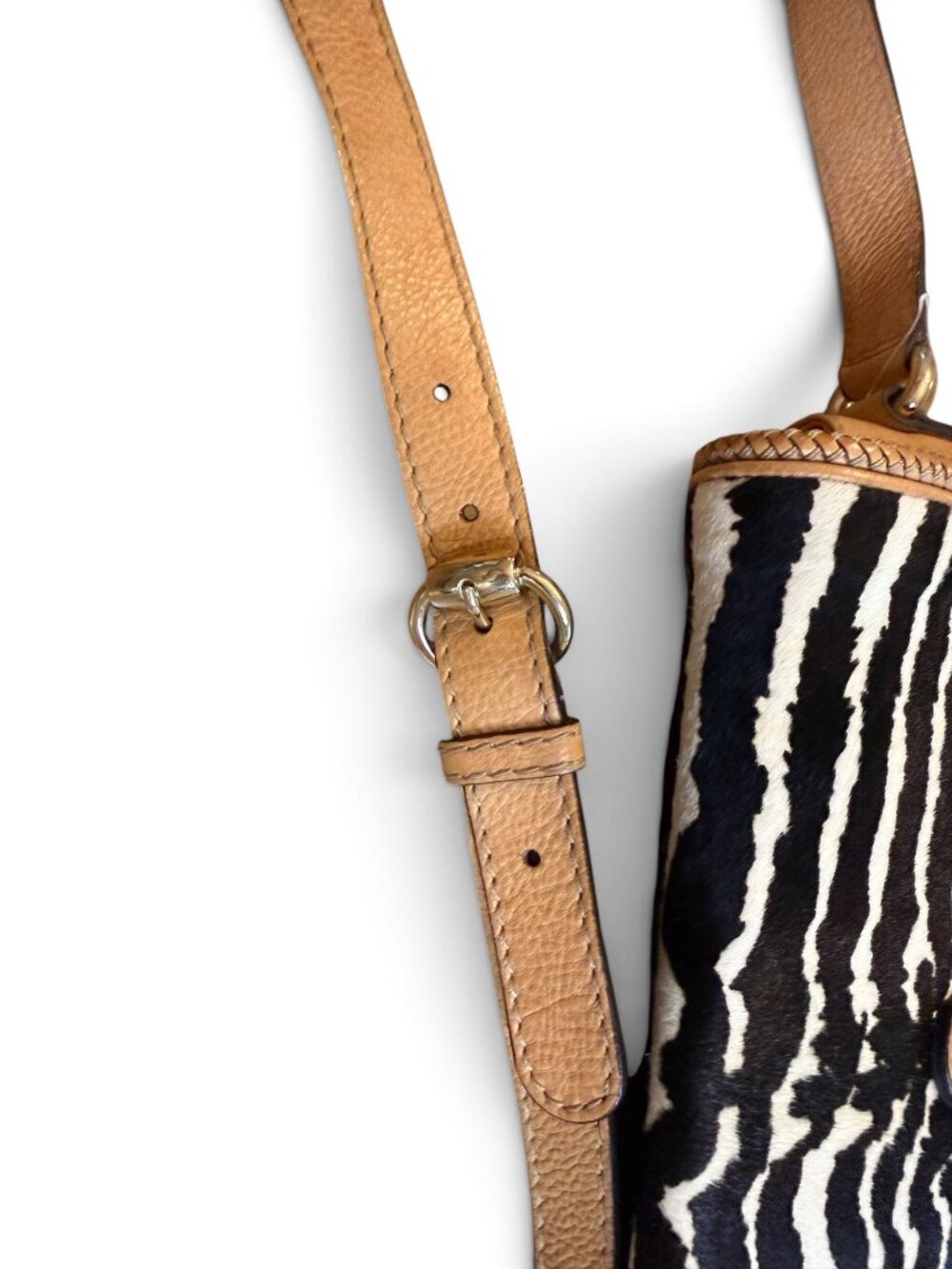 Gucci Marrakech Zebra Print Pony Hair Messenger Flap Bag with COA - Picture 9 of 15